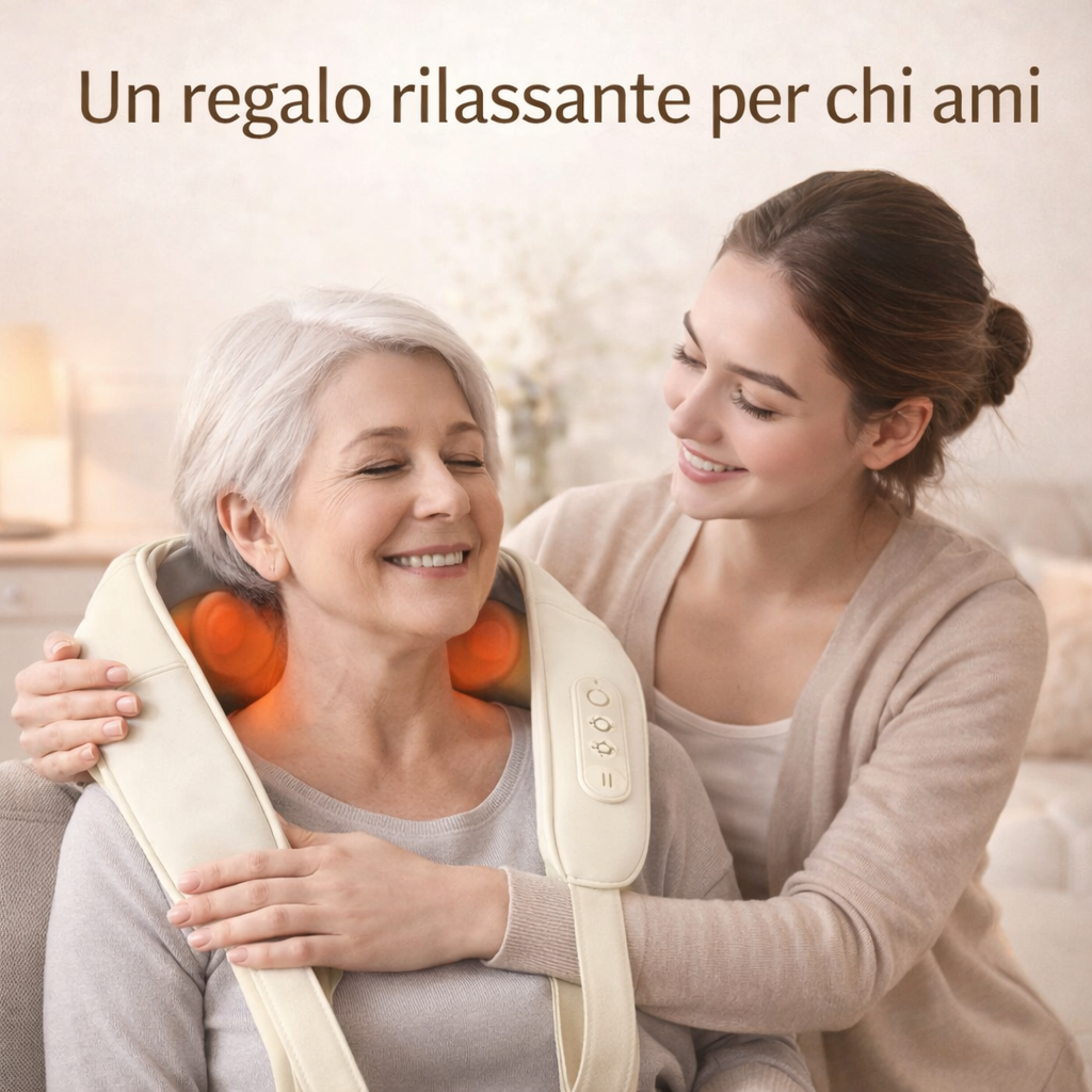 Massaggiatore Cervicale Shiatsu 4 in 1 senza fili